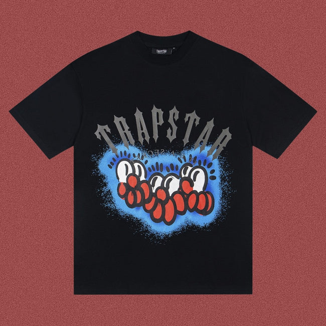 TRAPSTAR Black Graffiti Graphic T-Shirt Hover Image