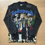 GodSpeed Washed Black Basketball Skull Graphic Long Sleeve T-Shirt