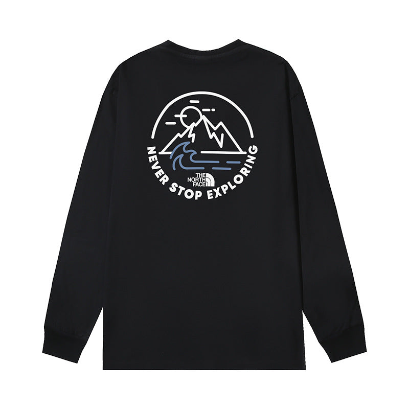 The North Face Never Stop Exploring Mountain Graphic Long Sleeve T-Shirt – Black