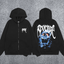 REVENGE Skull Graphic Zip Hoodie