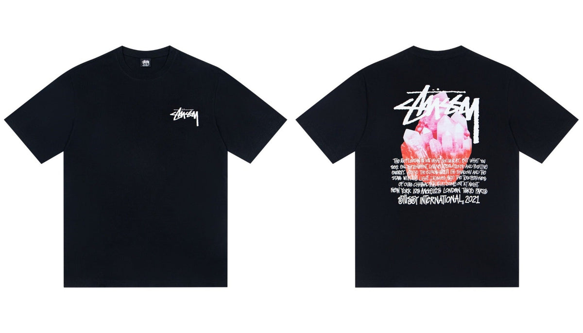 STUSSY Crystal Graphic Black T-Shirt