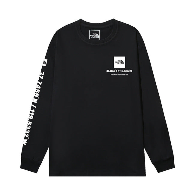 The North Face Half Dome Coordinates Graphic Long Sleeve T-Shirt – Black Hover Image