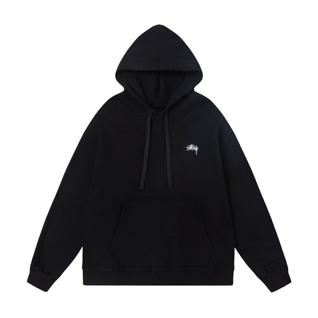 STUSSY Small Logo Pullover Hoodie Black Hover Image