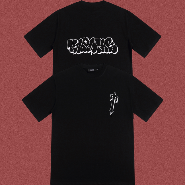 TRAPSTAR Graffiti Logo Black T-Shirt Hover Image