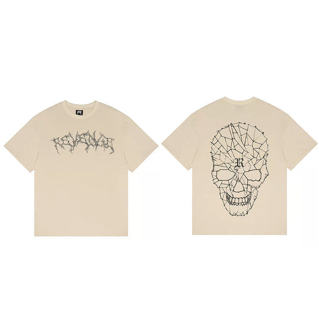 REVENGE Cracked Skull Graphic T-Shirt Hover Image