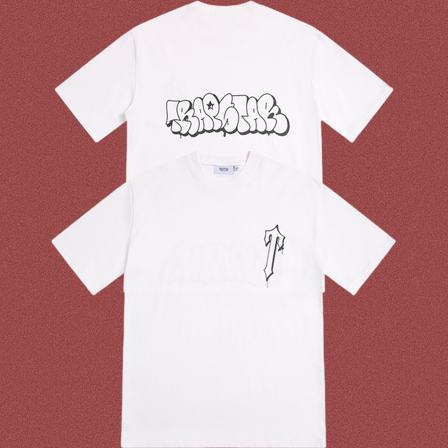 TRAPSTAR Graffiti Logo White T-Shirt Hover Image
