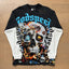 GodSpeed Skull Rose Graphic Layered Long Sleeve T-Shirt
