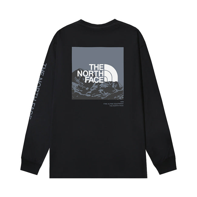 The North Face Fine Alpine Equipment Mountain Graphic Long Sleeve T-Shirt – Black Hover Image