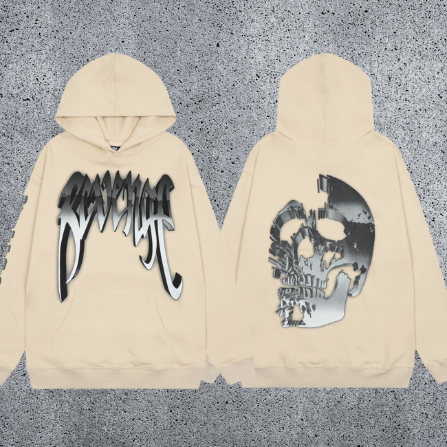 REVENGE Skull Graphic Pullover Hoodie Hover Image
