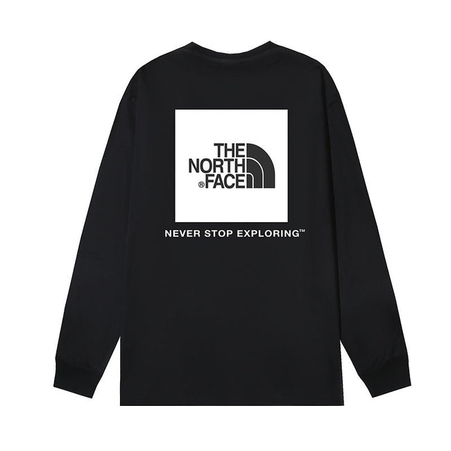 The North Face Box Logo Never Stop Exploring Long Sleeve T-Shirt – Black Hover Image