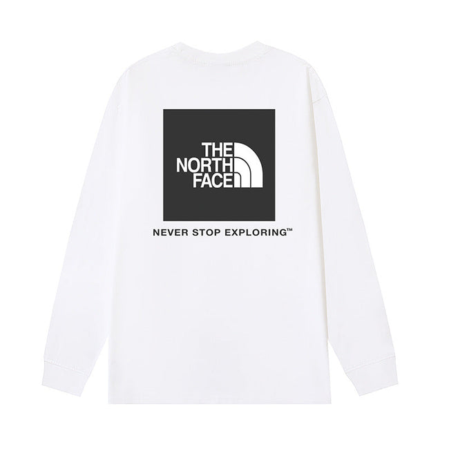 The North Face Box Logo Never Stop Exploring Long Sleeve T-Shirt – White Hover Image