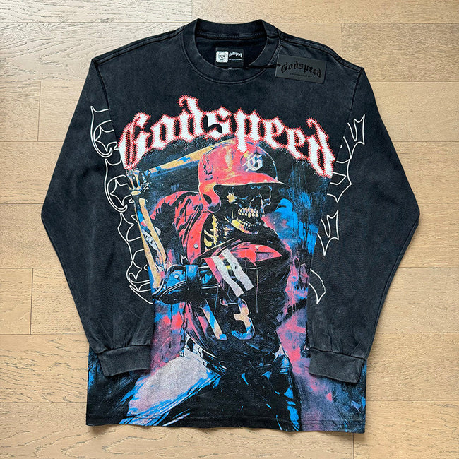 GodSpeed Vintage Graphic Long Sleeve T-Shirt Hover Image