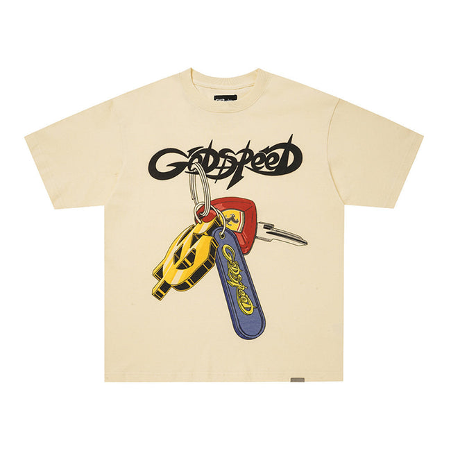 GodSpeed G2017 Keychain Graphic T-Shirt – Cream Hover Image