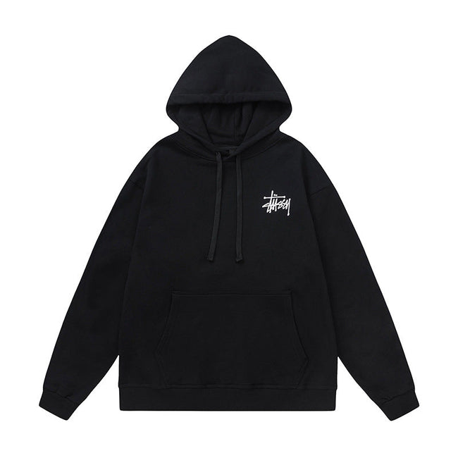 STUSSY Basic Logo Black Pullover Hoodie Hover Image