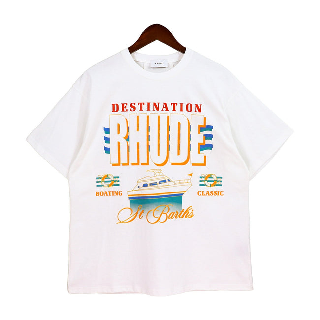 RHUDE Destination Graphic T-Shirt – White Hover Image