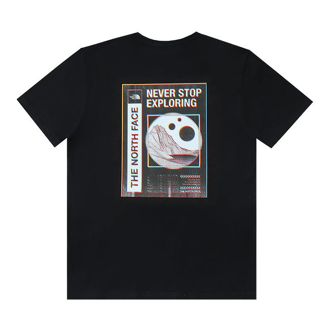 The North Face Never Stop Exploring Poster Black T-Shirt Hover Image