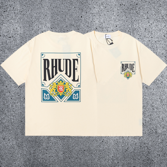RHUDE Crest Graphic T-Shirt – Cream Hover Image