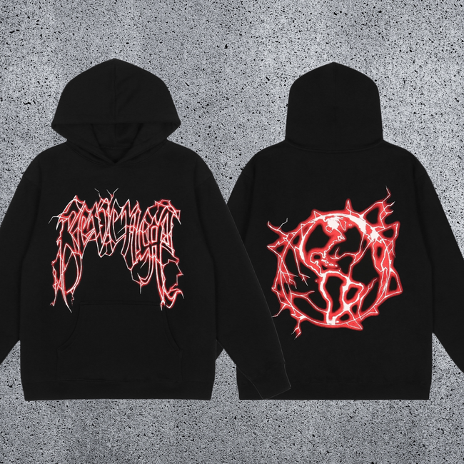 REVENGE Electric Skull Hoodie Hover Image