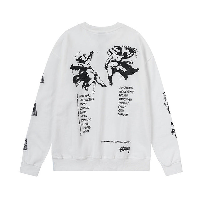 STUSSY World Tour White Graphic Crewneck Hover Image