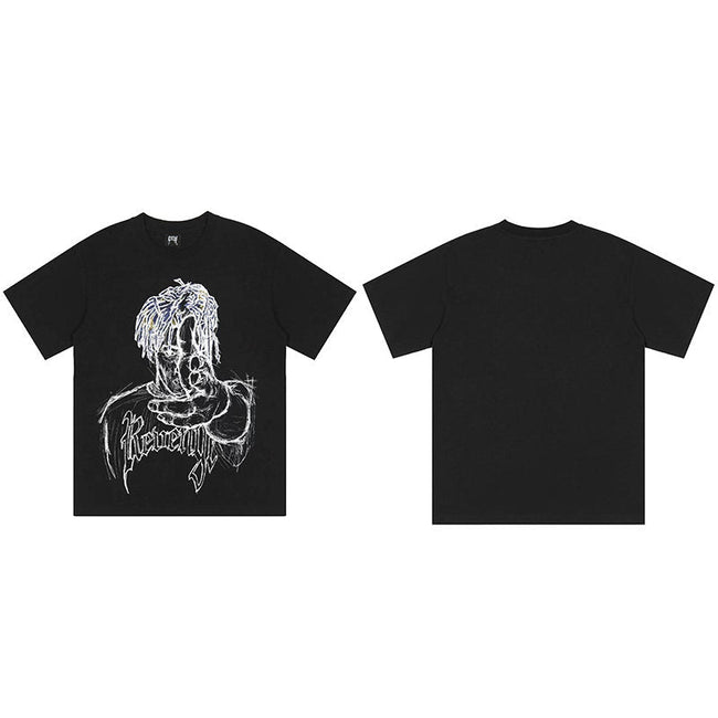 REVENGE Sketch Figure Graphic T-Shirt Hover Image