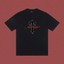 TRAPSTAR Cross Graphic Embroidered T-Shirt Black