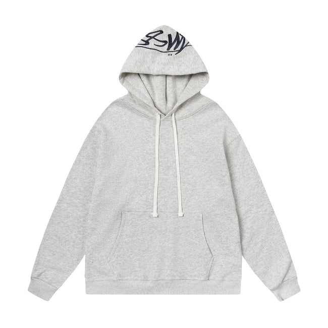 STUSSY Hood Logo Grey Pullover Hoodie Hover Image