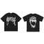 REVENGE Silver Skull Graphic T-Shirt