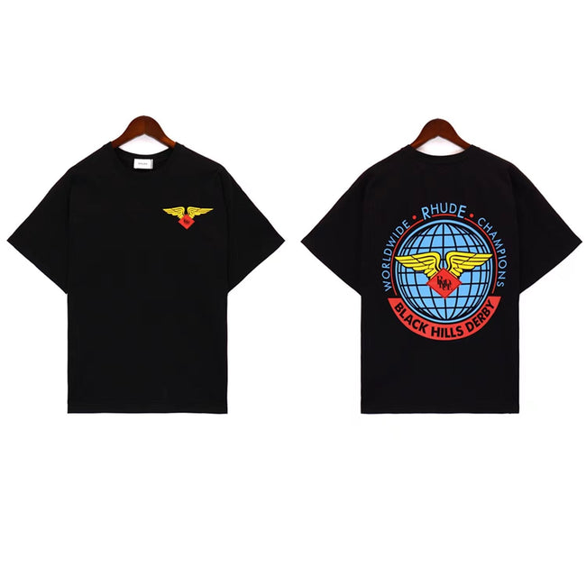 RHUDE Black Hills Derby Graphic T-Shirt Hover Image