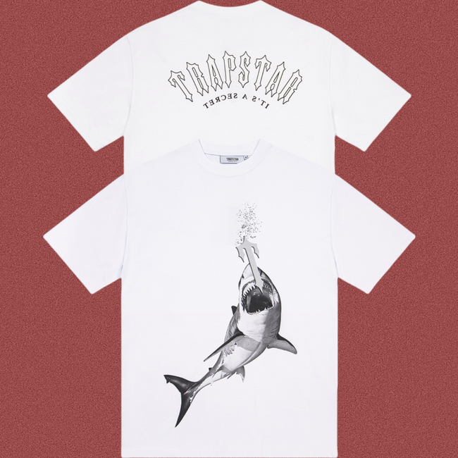 TRAPSTAR Shark Graphic T-Shirt White Hover Image