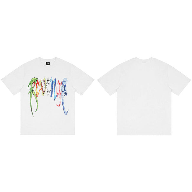 REVENGE Multicolor Gothic Logo T-Shirt Hover Image