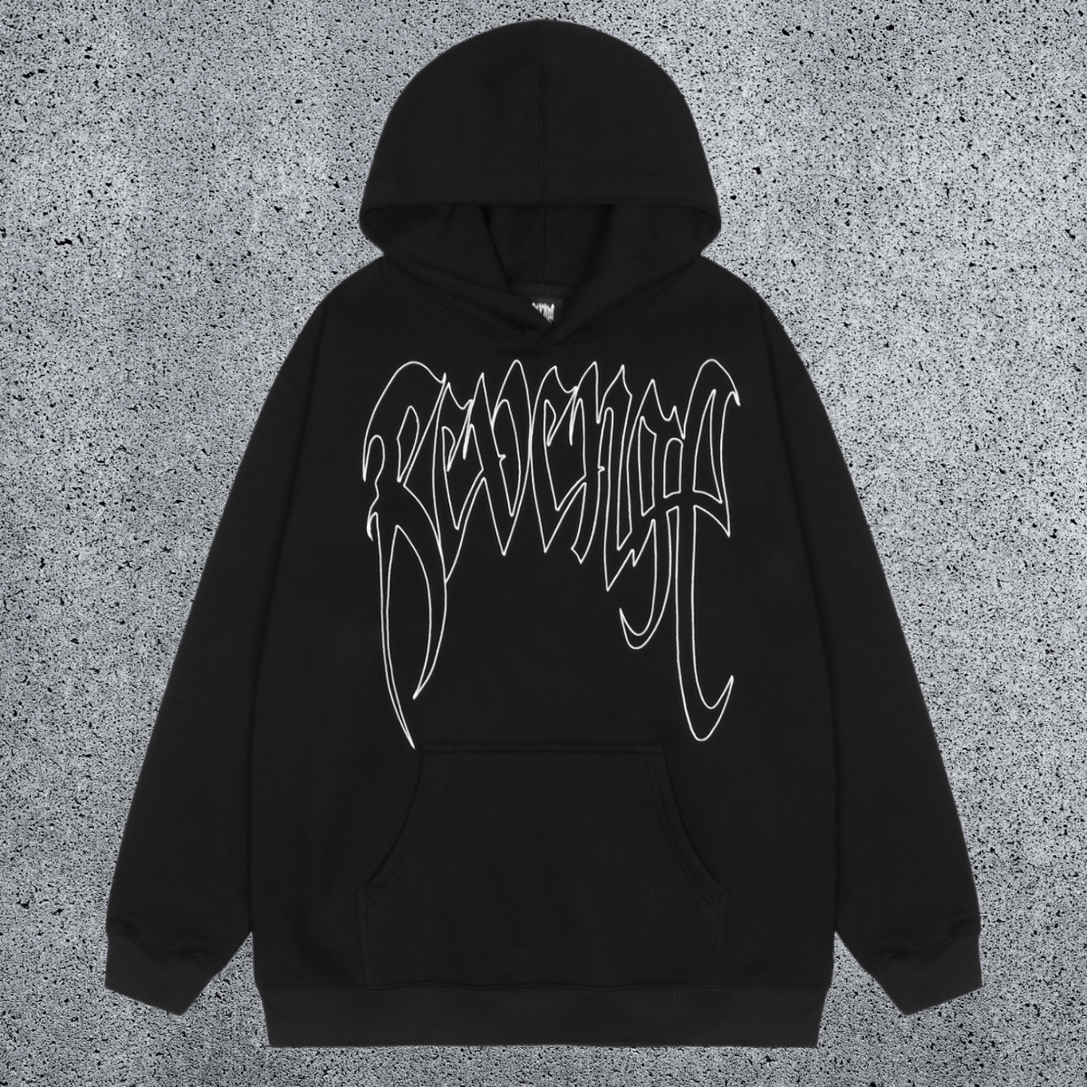 REVENGE Skull Graphic Pullover Hoodie