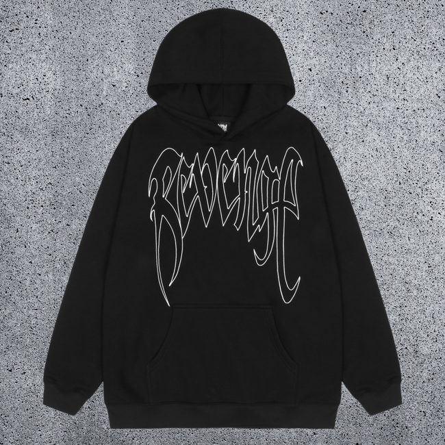 REVENGE Skull Graphic Pullover Hoodie Hover Image