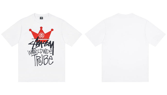 STUSSY Worldwide Tribe Crown T-Shirt Hover Image