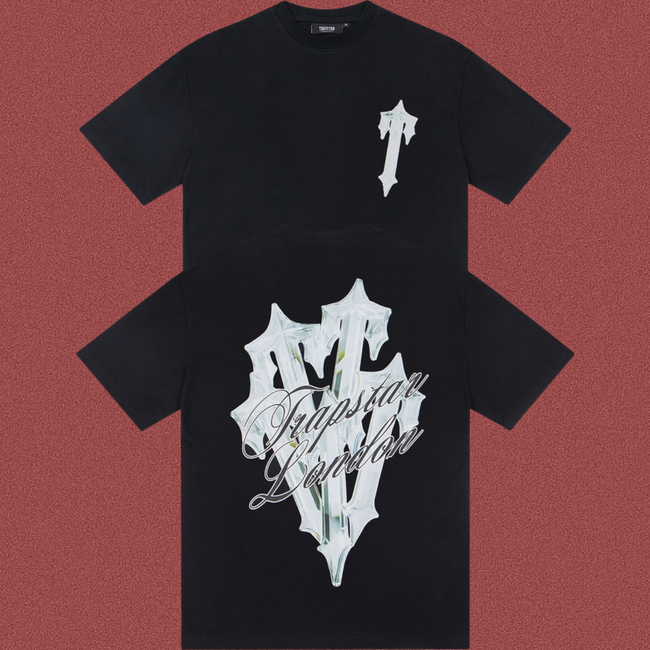 TRAPSTAR London Crystal Logo Graphic Black T-Shirt Hover Image
