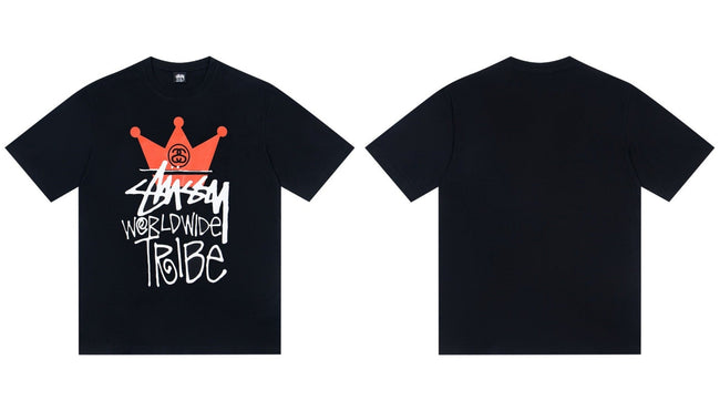 STUSSY Worldwide Tribe Crown Graphic T-Shirt Hover Image