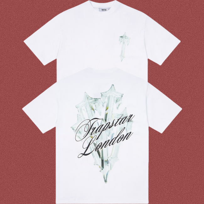TRAPSTAR London Crystal Logo White Graphic T-Shirt Hover Image