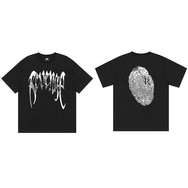 REVENGE Fingerprint Graphic T-Shirt Hover Image