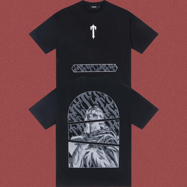 TRAPSTAR Graphic Print T-Shirt Black Streetwear Tee Hover Image