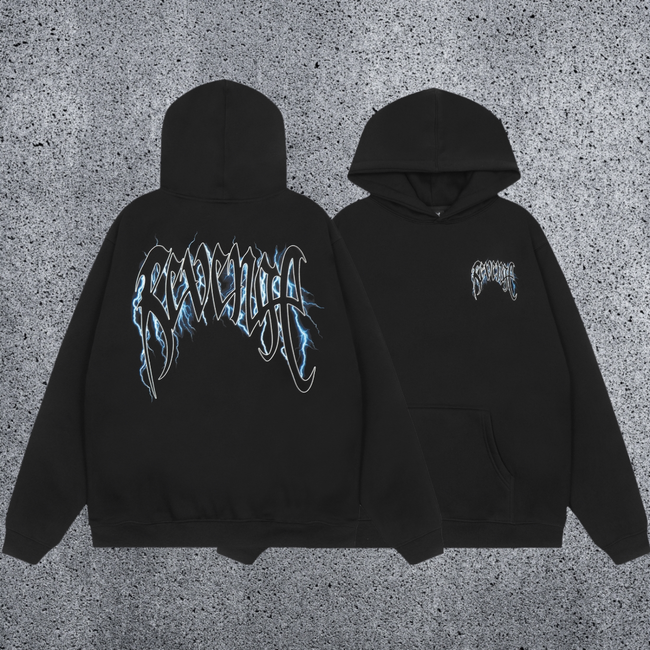 REVENGE Lightning Graphic Pullover Hoodie Hover Image