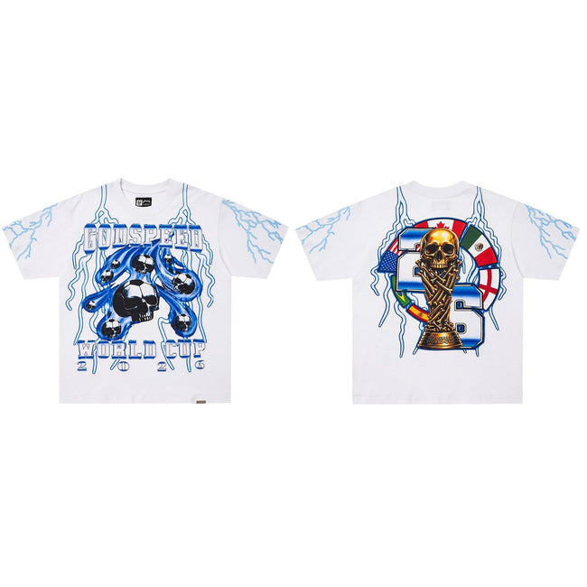 GodSpeed World Cup 2026 Soccer Skull T-Shirt Hover Image