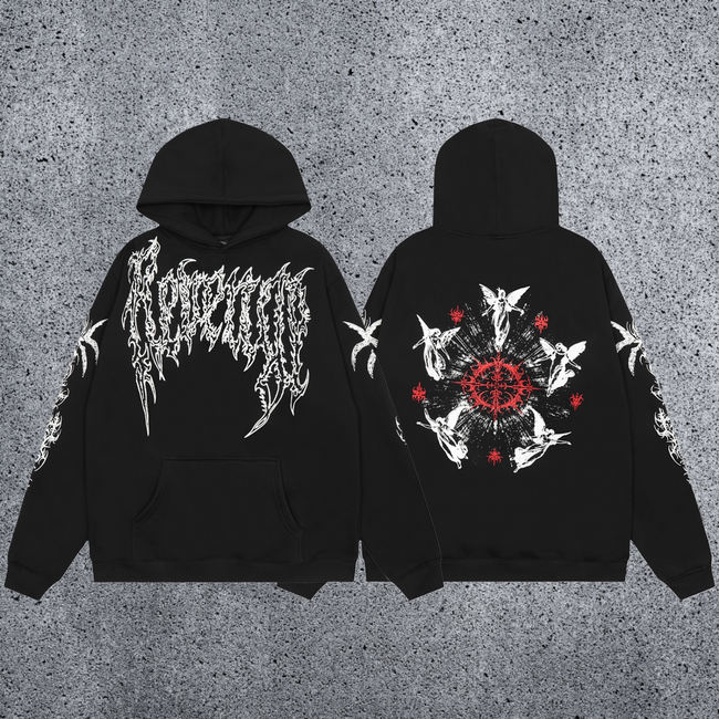 REVENGE Angel Graphic Fleece Hoodie Hover Image