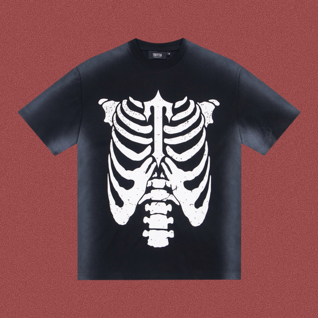 TRAPSTAR Skeleton Graphic Black T-Shirt Hover Image
