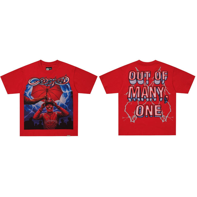 GodSpeed Out of Many One Red T-Shirt Hover Image