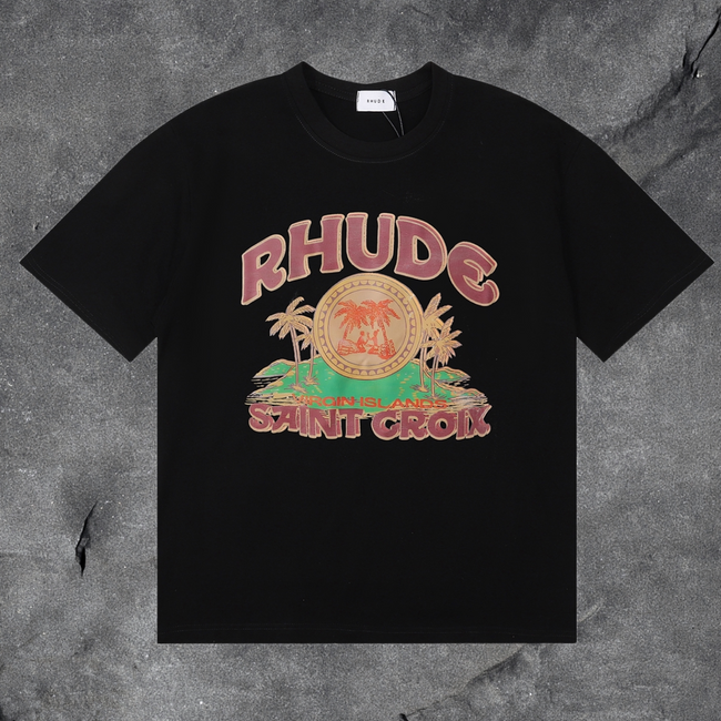 RHUDE Saint Croix Graphic T-Shirt – Black Hover Image