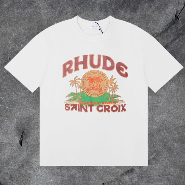 RHUDE Saint Croix Graphic T-Shirt – White Hover Image