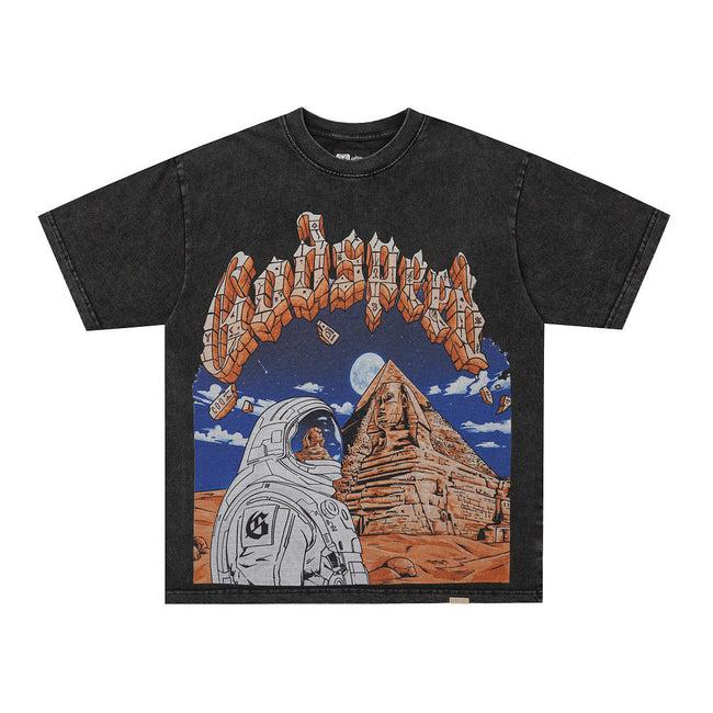 GodSpeed Space Pyramid Washed Black T-Shirt Hover Image
