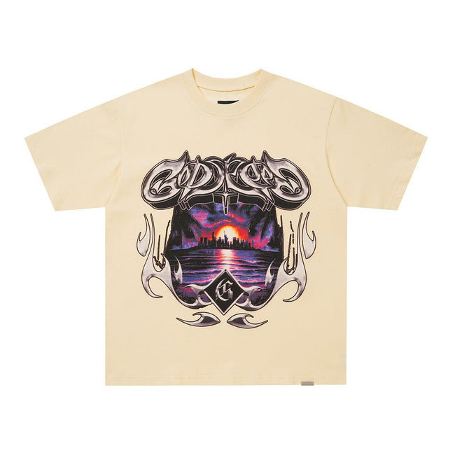 GodSpeed Cream Sunset Graphic Tee Hover Image