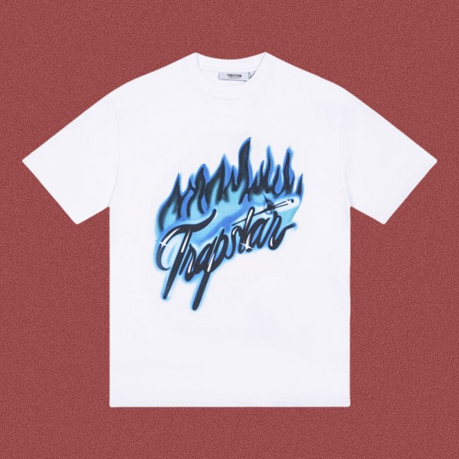 TRAPSTAR Flame Logo Graphic T-Shirt White Hover Image