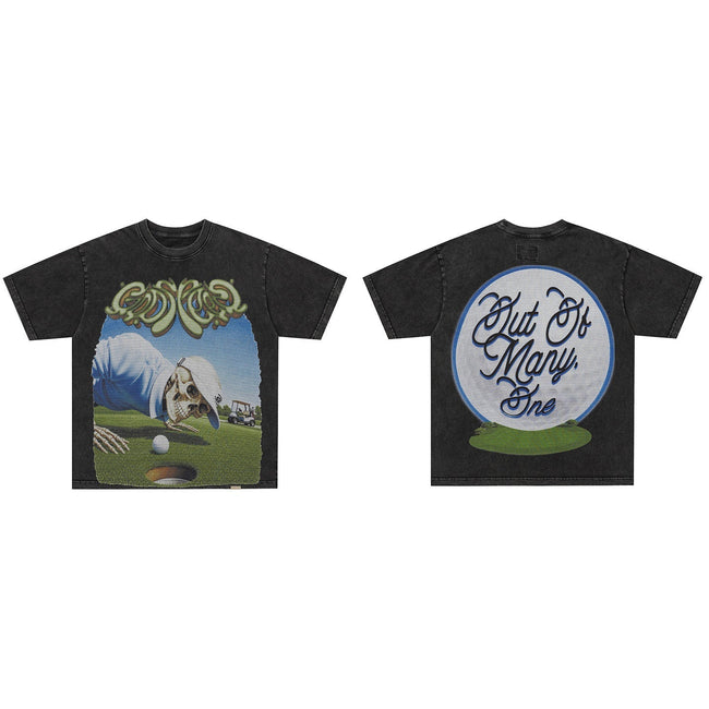 GodSpeed Out of Many One Washed Black Graphic T-Shirt Hover Image