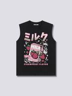 Front Print - Strawberry Milk Tank Top